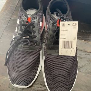 Adidas black kids shoes size 3